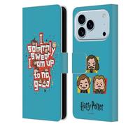 Head Case Designs Officially Licensed Harry Potter I Solemnly Swear Deathly Hallows I Leather Wallet Case Compatible With Apple iPhone 17 Pro