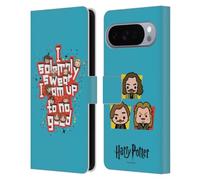 Head Case Designs Officially Licensed Harry Potter I Solemnly Swear Deathly Hallows I Leather Wallet Case Compatible With Google Pixel 10 Pro XL