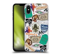 Head Case Designs Officially Licensed Harry Potter Logo Collage Locations Typography Hard Back Case Compatible With Apple iPhone XS Max