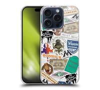 Head Case Designs Officially Licensed Harry Potter Logo Collage Locations Typography Hard Back Case Compatible With Apple iPhone 15 Pro