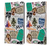 Head Case Designs Officially Licensed Harry Potter Logo Collage Locations Typography Leather Wallet Case Compatible With Amazon Fire Max 11 2023