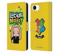 Head Case Designs Officially Licensed Harry Potter Lucius Malfoy Deathly Hallows XLV Leather Wallet Case Compatible With Apple iPhone 16e