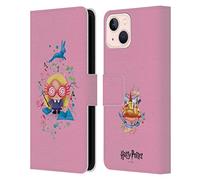 Head Case Designs Officially Licensed Harry Potter Luna Lovegood Deathly Hallows II Leather Wallet Case Compatible With Apple iPhone 13