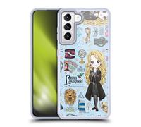 Head Case Designs Officially Licensed Harry Potter Luna Pattern Deathly Hallows XXXVII Gel Case [Military Grade Protection] Compatible with Samsung Galaxy S21 5G and Compatible with MagSafe