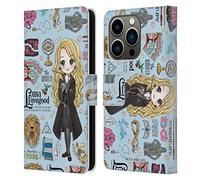 Head Case Designs Officially Licensed Harry Potter Luna Pattern Deathly Hallows XXXVII Leather Wallet Case Compatible With Apple iPhone 14 Pro