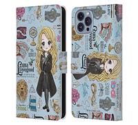 Head Case Designs Officially Licensed Harry Potter Luna Pattern Deathly Hallows XXXVII Leather Wallet Case Compatible With Apple iPhone 14