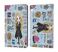 Head Case Designs Officially Licensed Harry Potter Luna Pattern Deathly Hallows XXXVII Leather Wallet Case Compatible With Apple iPad 10.9 2022/2025