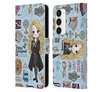Head Case Designs Officially Licensed Harry Potter Luna Pattern Deathly Hallows XXXVII Leather Wallet Case Compatible With Samsung Galaxy S23 5G