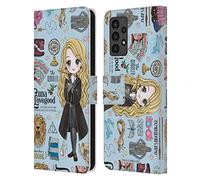 Head Case Designs Officially Licensed Harry Potter Luna Pattern Deathly Hallows XXXVII Leather Wallet Case Compatible With Samsung Galaxy A13 (2022)
