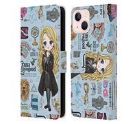 Head Case Designs Officially Licensed Harry Potter Luna Pattern Deathly Hallows XXXVII Leather Wallet Case Compatible With Apple iPhone 13