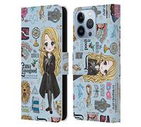 Head Case Designs Officially Licensed Harry Potter Luna Pattern Deathly Hallows XXXVII Leather Wallet Case Compatible With Apple iPhone 13 Pro