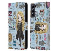 Head Case Designs Officially Licensed Harry Potter Luna Pattern Deathly Hallows XXXVII Leather Wallet Case Compatible With Samsung Galaxy S21 FE 5G