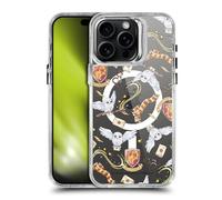Head Case Designs Officially Licensed Harry Potter Magical Icons Hedwig Gryffindor Pattern SHOCKPROOF BUMPER CASE COMPATIBLE WITH Apple iPhone 15 Pro Max & MAGSAFE