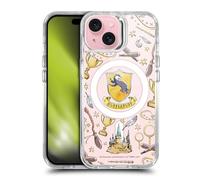 Head Case Designs Officially Licensed Harry Potter Magical Icons Hufflepuff Pattern SHOCKPROOF BUMPER CASE COMPATIBLE WITH Apple iPhone 15 & MAGSAFE