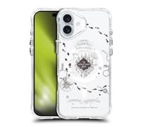 Head Case Designs Officially Licensed Harry Potter Magical Icons The Marauder's Map SHOCKPROOF BUMPER CASE COMPATIBLE WITH Apple iPhone 16 Plus & MAGSAFE