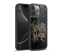 Head Case Designs Officially Licensed Harry Potter Ministry Of Magic Locations Typography Gel Armour Case [Military Grade Protection] Compatible With Apple iPhone 16 Pro Max