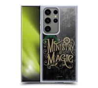 Head Case Designs Officially Licensed Harry Potter Ministry Of Magic Locations Typography Gel Case [Military Grade Protection] Compatible with Samsung Galaxy S23 Ultra 5G and Compatible with MagSafe
