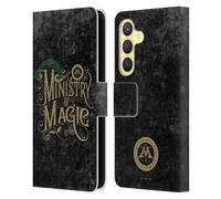 Head Case Designs Officially Licensed Harry Potter Ministry Of Magic Locations Typography Leather Wallet Case Compatible With Samsung Galaxy S24 5G
