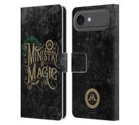 Head Case Designs Officially Licensed Harry Potter Ministry Of Magic Locations Typography Leather Wallet Case Compatible With Apple iPhone 17 Air