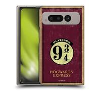 Head Case Designs Officially Licensed Harry Potter Platform 9 3/4 Locations Typography Hard Back Case Compatible With Google Pixel Fold
