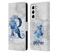 Head Case Designs Officially Licensed Harry Potter Ravenclaw Aguamenti Deathly Hallows IX Leather Wallet Case Compatible With Samsung Galaxy S22 5G