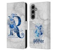 Head Case Designs Officially Licensed Harry Potter Ravenclaw Aguamenti Deathly Hallows IX Leather Wallet Case Compatible With Samsung Galaxy S25