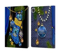 Head Case Designs Officially Licensed Harry Potter Ravenclaw Christmas Ornaments Leather Wallet Case Compatible With Apple iPad Pro 12.9 2020/2021/2022