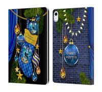 Head Case Designs Officially Licensed Harry Potter Ravenclaw Christmas Ornaments Leather Wallet Case Compatible With Apple iPad 10.9 2022/2025