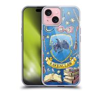 Head Case Designs Officially Licensed Harry Potter Ravenclaw Pattern Deathly Hallows XIII Gel Case [Military Grade Protection] Compatible with Apple iPhone 15 and Compatible with MagSafe