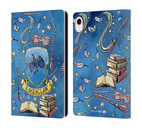 Head Case Designs Officially Licensed Harry Potter Ravenclaw Pattern Deathly Hallows XIII Leather Wallet Case Compatible With Apple iPad mini (2021/2024)