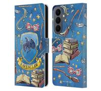 Head Case Designs Officially Licensed Harry Potter Ravenclaw Pattern Deathly Hallows XIII Leather Wallet Case Compatible With Samsung Galaxy S26 Plus