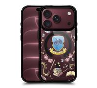 Head Case Designs Officially Licensed Harry Potter Ravenclaw Pattern Magical Icons Black Shockproof Bumper Case [Military Grade] Compatible with Apple iPhone 18 Pro and Compatible with MagSafe