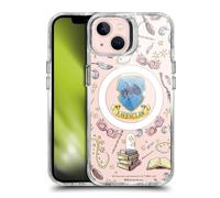 Head Case Designs Officially Licensed Harry Potter Ravenclaw Pattern Magical Icons Shockproof Bumper Case [Military Grade Protection] Compatible with Apple iPhone 13 and Compatible with MagSafe