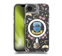 Head Case Designs Officially Licensed Harry Potter Ravenclaw Pattern Magical Icons Shockproof Bumper Case [Military Grade Protection] Compatible with Apple iPhone 16e and Compatible with MagSafe