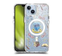 Head Case Designs Officially Licensed Harry Potter Ravenclaw Pattern Magical Icons Shockproof Bumper Case [Military Grade Protection] Compatible with Apple iPhone 14 Plus and Compatible with MagSafe