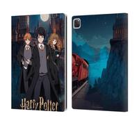Head Case Designs Officially Licensed Harry Potter Ron, Hermione and Harry Anime Celebration Leather Wallet Case Compatible With Apple iPad Pro 12.9 2020/2021/2022
