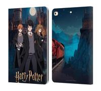 Head Case Designs Officially Licensed Harry Potter Ron, Hermione and Harry Anime Celebration Leather Wallet Case Compatible With Apple iPad 9.7 2017 / iPad 9.7 2018