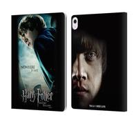 Head Case Designs Officially Licensed Harry Potter Ron Weasley Deathly Hallows VII Leather Wallet Case Compatible With Apple iPad Air 13 2024/2025