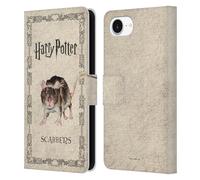 Head Case Designs Officially Licensed Harry Potter Scabbers Rat Prisoner Of Azkaban III Leather Wallet Case Compatible With Apple iPhone 16e