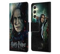 Head Case Designs Officially Licensed Harry Potter Severus Snape Deathly Hallows VIII Leather Wallet Case Compatible With Samsung Galaxy A54 5G