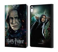 Head Case Designs Officially Licensed Harry Potter Severus Snape Deathly Hallows VIII Leather Wallet Case Compatible With Apple iPad 10.9 2022/2025