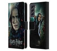 Head Case Designs Officially Licensed Harry Potter Severus Snape Deathly Hallows VIII Leather Wallet Case Compatible With Samsung Galaxy S21 FE 5G