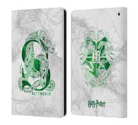 Head Case Designs Officially Licensed Harry Potter Slytherin Aguamenti Deathly Hallows IX Leather Wallet Case Compatible With Fire HD 8/Fire HD 8 Plus 2020