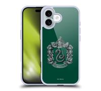 Head Case Designs Officially Licensed Harry Potter Slytherin Crest Chamber Of Secrets I Gel Case [Military Grade Protection] Compatible with Apple iPhone 16 and Compatible with MagSafe