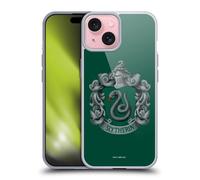 Head Case Designs Officially Licensed Harry Potter Slytherin Crest Chamber Of Secrets I Gel Case [Military Grade Protection] Compatible with Apple iPhone 15 and Compatible with MagSafe