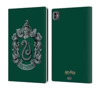 Head Case Designs Officially Licensed Harry Potter Slytherin Crest Chamber Of Secrets I Leather Wallet Case Compatible With Apple iPad Pro 11 M4 2024