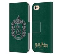 Head Case Designs Officially Licensed Harry Potter Slytherin Crest Chamber Of Secrets I Leather Wallet Case Compatible With Apple iPhone 7/8 / SE 2020 & 2022