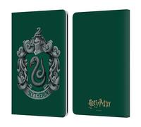 Head Case Designs Officially Licensed Harry Potter Slytherin Crest Chamber Of Secrets I Leather Wallet Case Compatible With Kindle Paperwhite 1/2 / 3