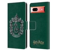 Head Case Designs Officially Licensed Harry Potter Slytherin Crest Chamber Of Secrets I Leather Wallet Case Compatible With Google Pixel 7a