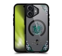 Head Case Designs Officially Licensed Harry Potter Slytherin Houses Black Shockproof Bumper Case [Military Grade Protection] Compatible with Apple iPhone 17 and Compatible with MagSafe
